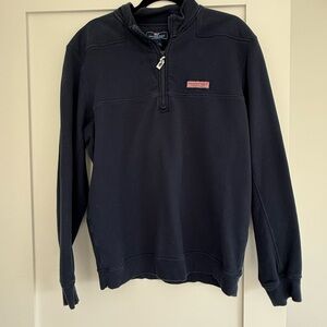 Vineyard Vines Men's Navy 1/4 Zip-Up Sweater